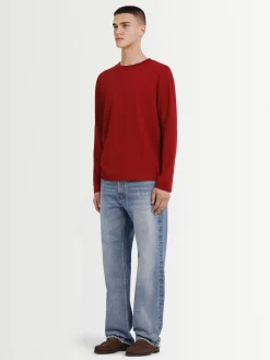 T-shirt a maniche lunghe in jersey di cotone