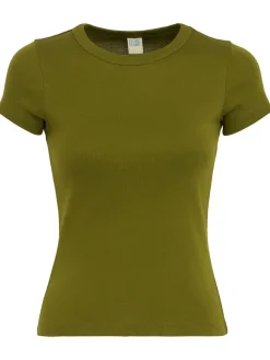 T-shirt Car Baby Tee in cotone organico a costine