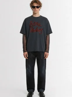 T-shirt in cotone Edra a strati
