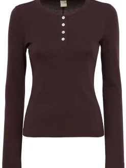 T-shirt in cotone Jess a maniche lunghe