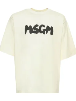 T-shirt in jersey di cotone con logo