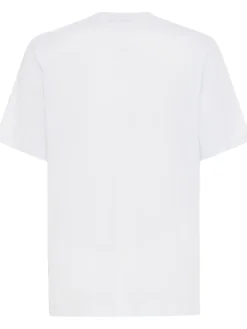 T-shirt in jersey di cotone con logo stampato