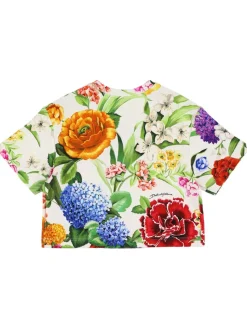 T-shirt in jersey di cotone con stampa