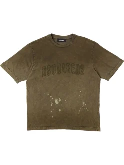 T-shirt in jersey di cotone stampato