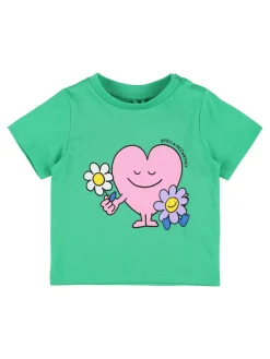 T-shirt in jersey di cotone stampato