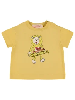 T-shirt in jersey di cotone stampato