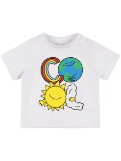 T-shirt in jersey di cotone stampato
