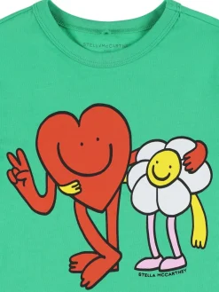 T-shirt in jersey di cotone stampato