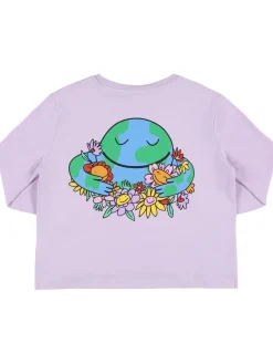 T-shirt in jersey di cotone stampato