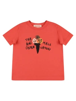 T-shirt in jersey di cotone stampato