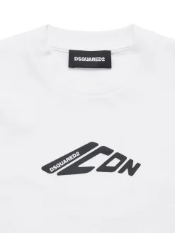 T-shirt in jersey di cotone stampato