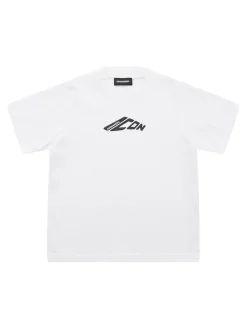 T-shirt in jersey di cotone stampato