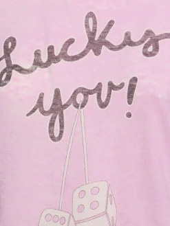 T-shirt in jersey di misto cotone con stampa