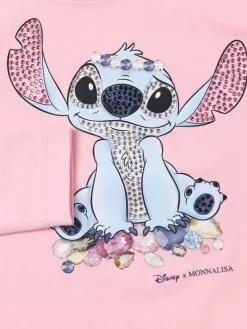 T-shirt in jersey di misto cotone stampa Stitch