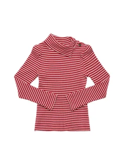 T-shirt in jersey di misto viscosa a righe