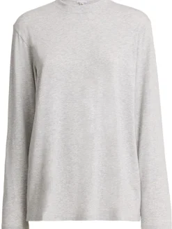 T-shirt in misto cotone a maniche lunghe