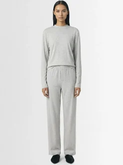 T-shirt in misto cotone a maniche lunghe