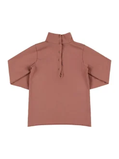 T-shirt in misto cotone a maniche lunghe