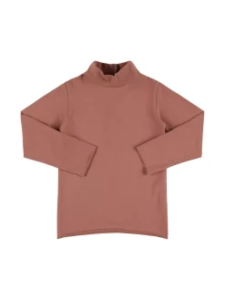 T-shirt in misto cotone a maniche lunghe