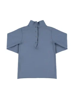 T-shirt in misto cotone a maniche lunghe