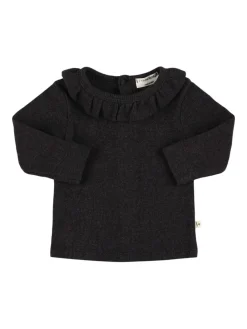 T-shirt maniche lunghe in jersey di misto cotone