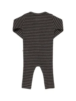 Tutina in jersey di misto cotone a righe