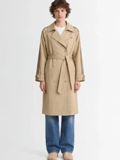 Twill trench coat