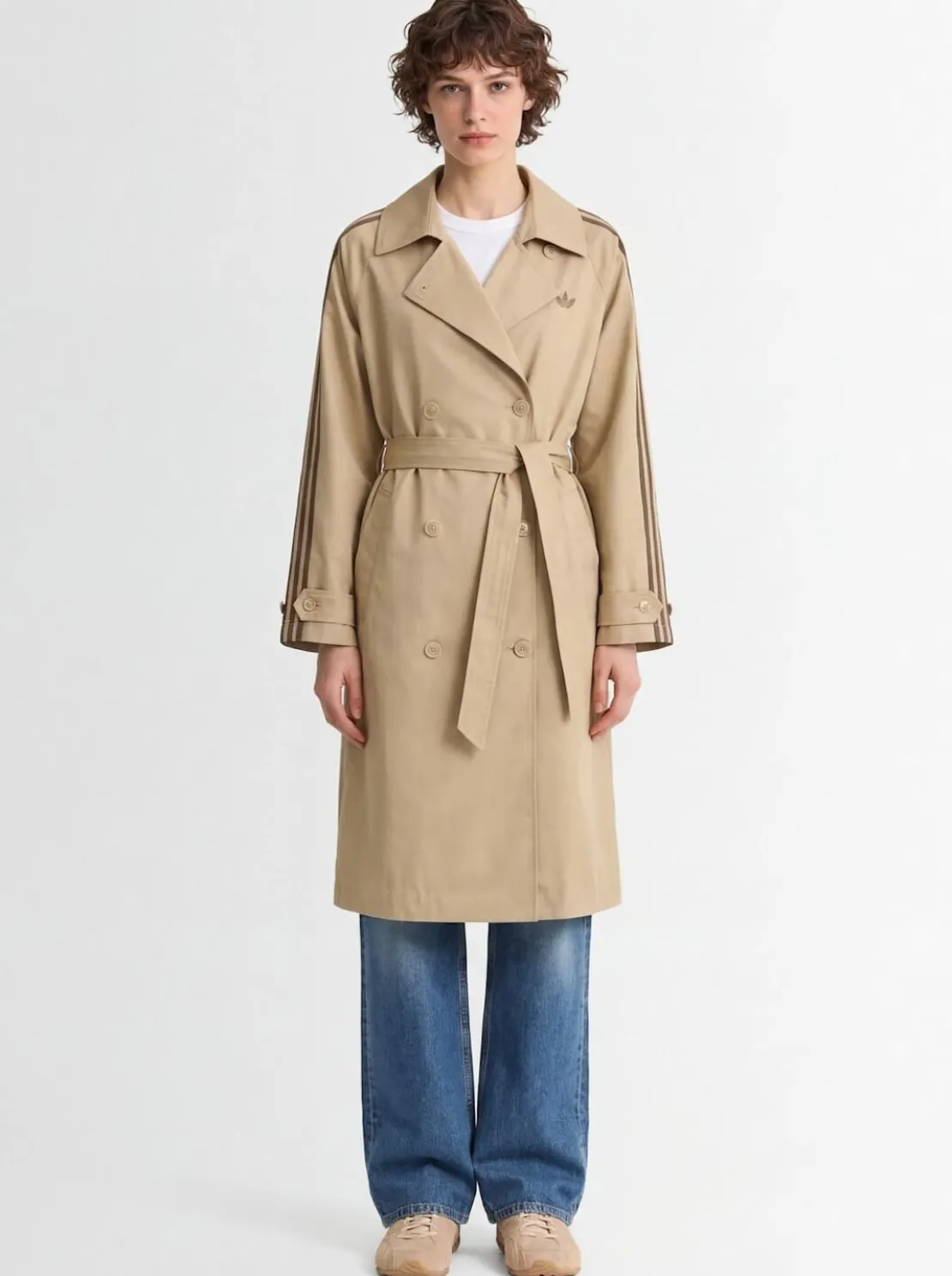 Twill trench coat