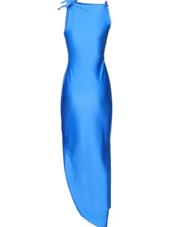 Vestito asimmetrico in jersey stretch