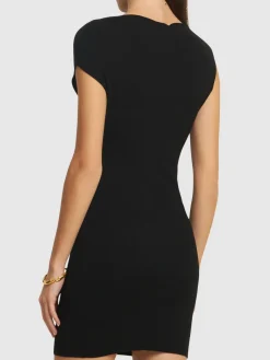 Vestito asimmetrico in maglia