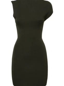 Vestito asimmetrico in maglia