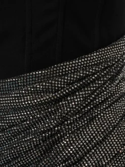 Vestito asimmetrico in viscosa drappeggiata