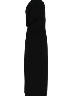 Vestito collo alto Devyn in crepe