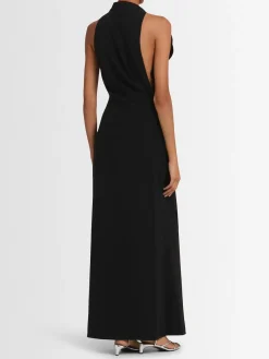 Vestito collo alto Devyn in crepe