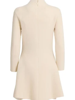 Vestito collo alto in misto lana