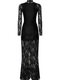 Vestito collo alto in pizzo