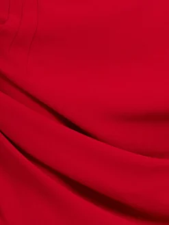 Vestito corto in misto lana senza spallini