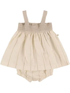 Vestito e culotte in misto cotone