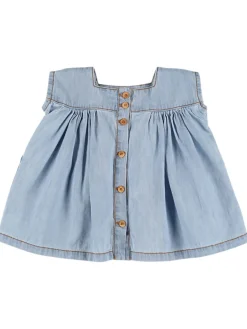 Vestito in cotone chambray