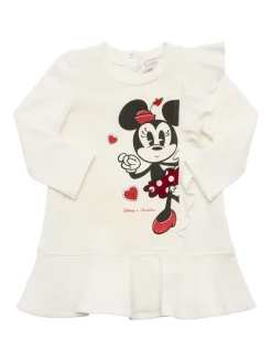 Vestito in felpa di misto cotone con stampa Minnie