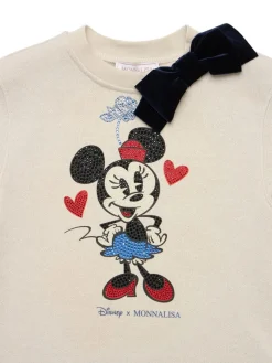 Vestito in felpa di misto cotone con stampa Minnie
