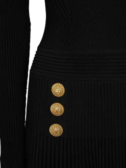 Vestito in jersey di viscosa / plissé