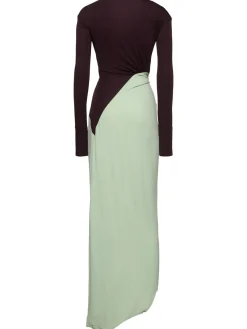 Vestito in jersey fluido con dettaglio nodo