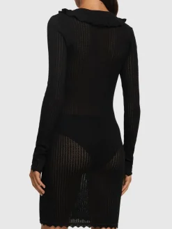 Vestito in lana con ricami