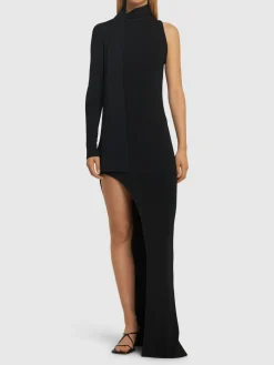 Vestito in maglia asimmetrico