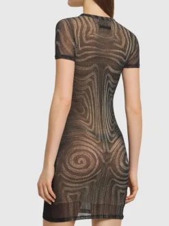 Vestito in mesh stampato
