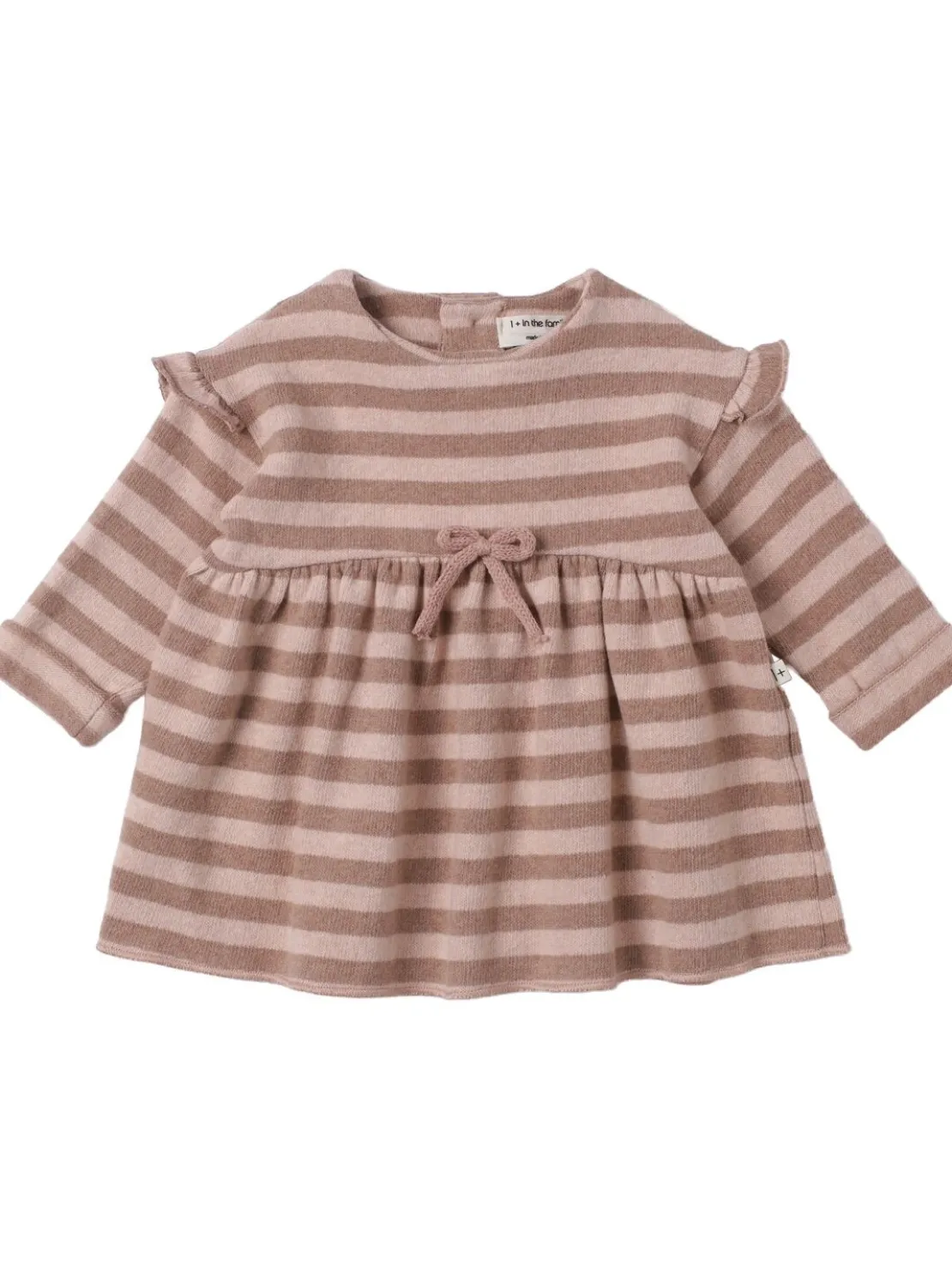 Vestito in misto cotone a righe