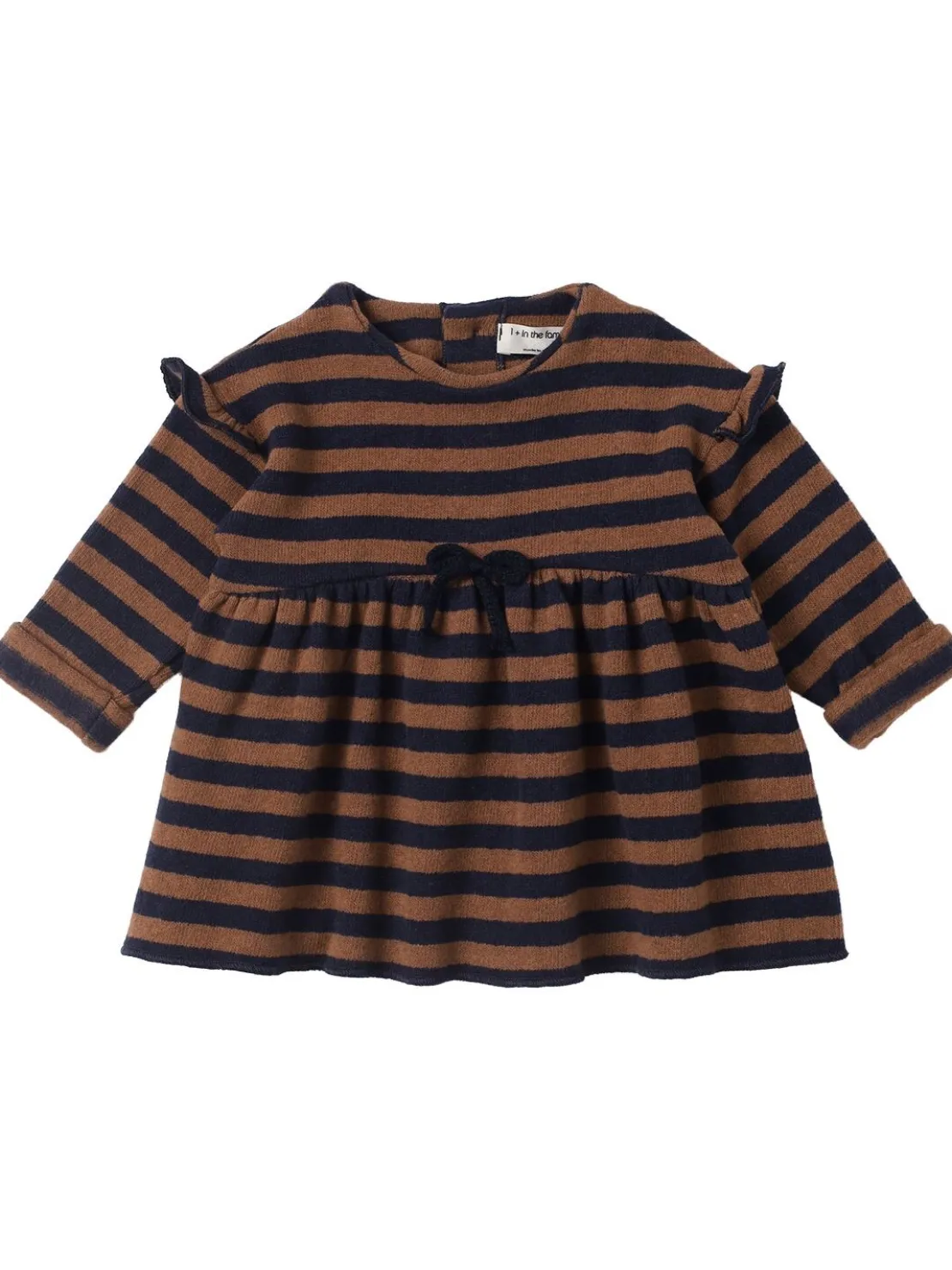 Vestito in misto cotone a righe