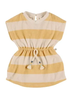 Vestito in misto cotone a righe