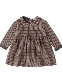 Vestito in misto cotone check